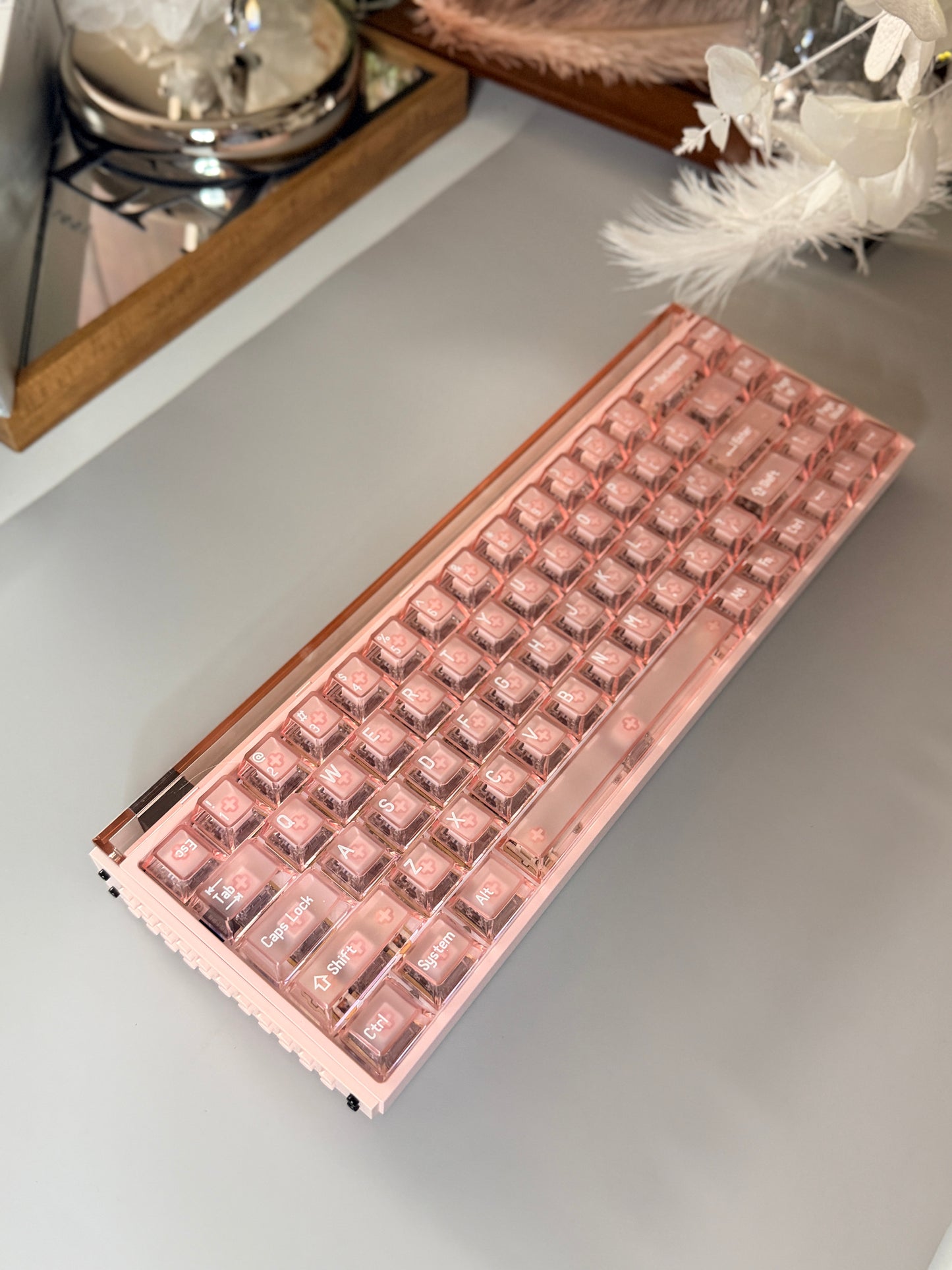 Unboxing Clearance MELGEEK MADE68 ULTRA MAGNETIC SWITCH+ PINK GAMING KEYBOARD