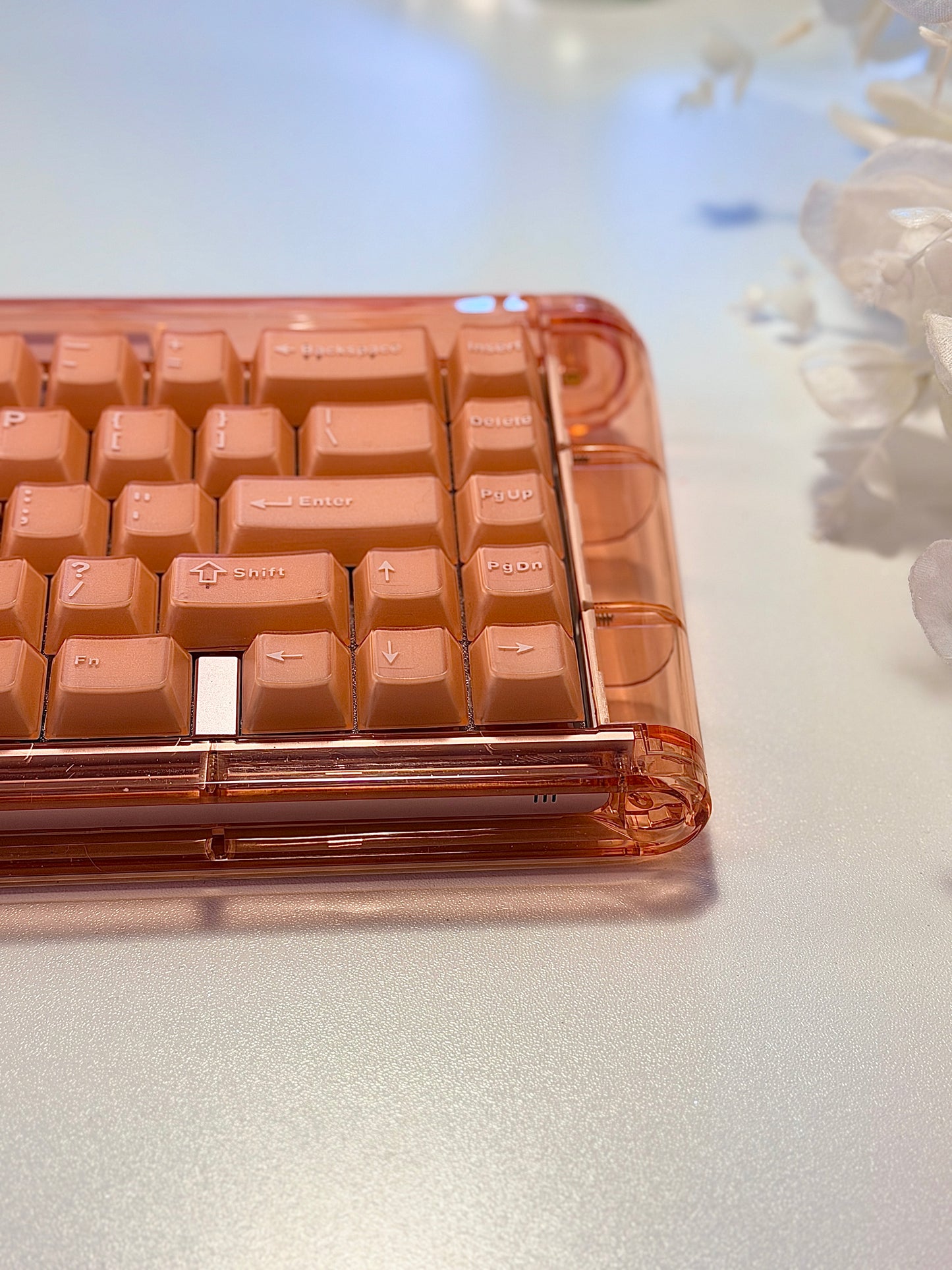 Unboxing For SALEs moeetech GLITTER65 HE (ProSilk HE) Magnetic Switch Keyboard Orange Peach With Bag R2