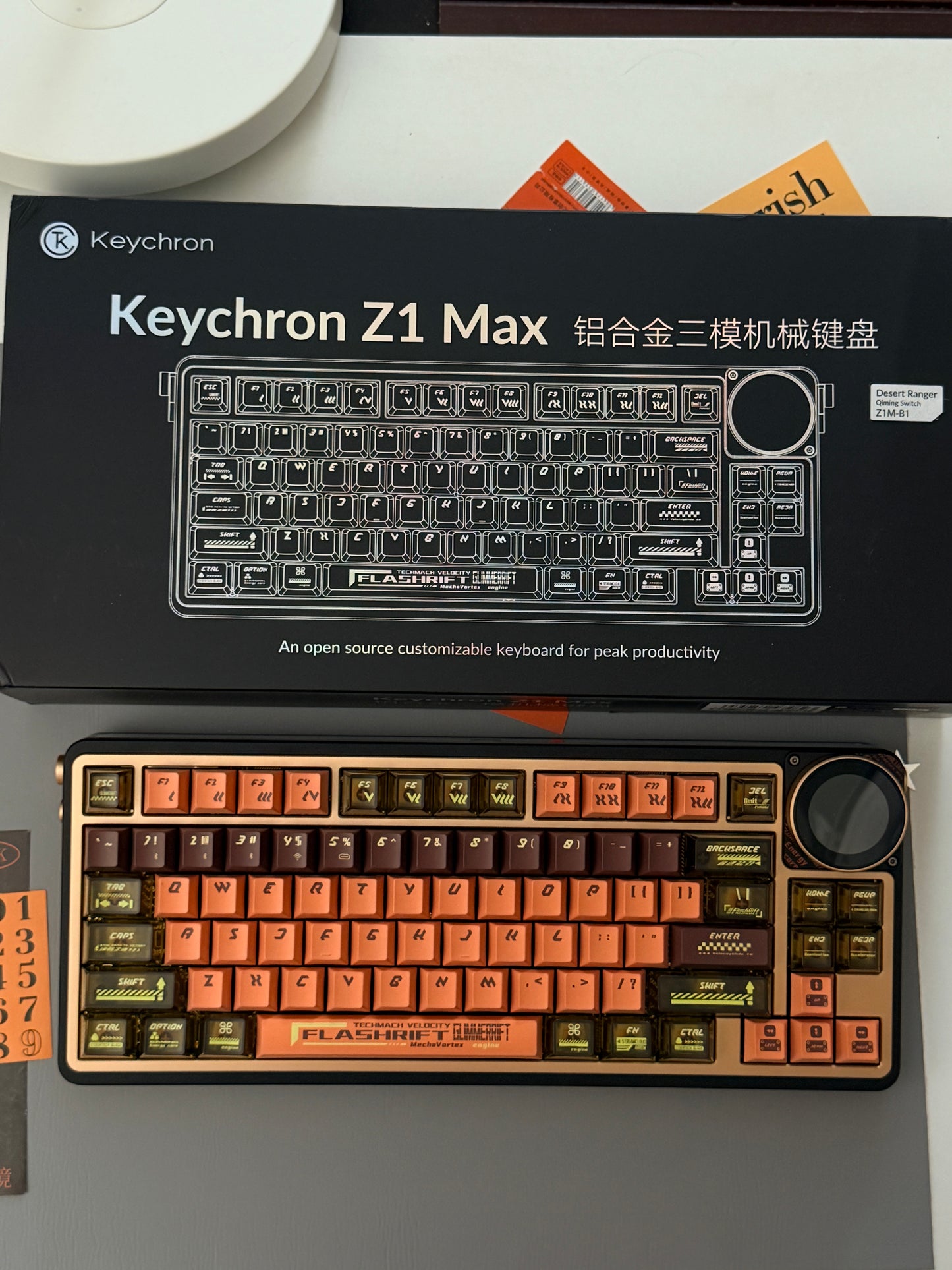 Unboxing Clearance ONLY 1 Instock Keychron Z1 Max Aluminum Mechanical Keyboard Wireless, RGB Backlit & Screen Knob
