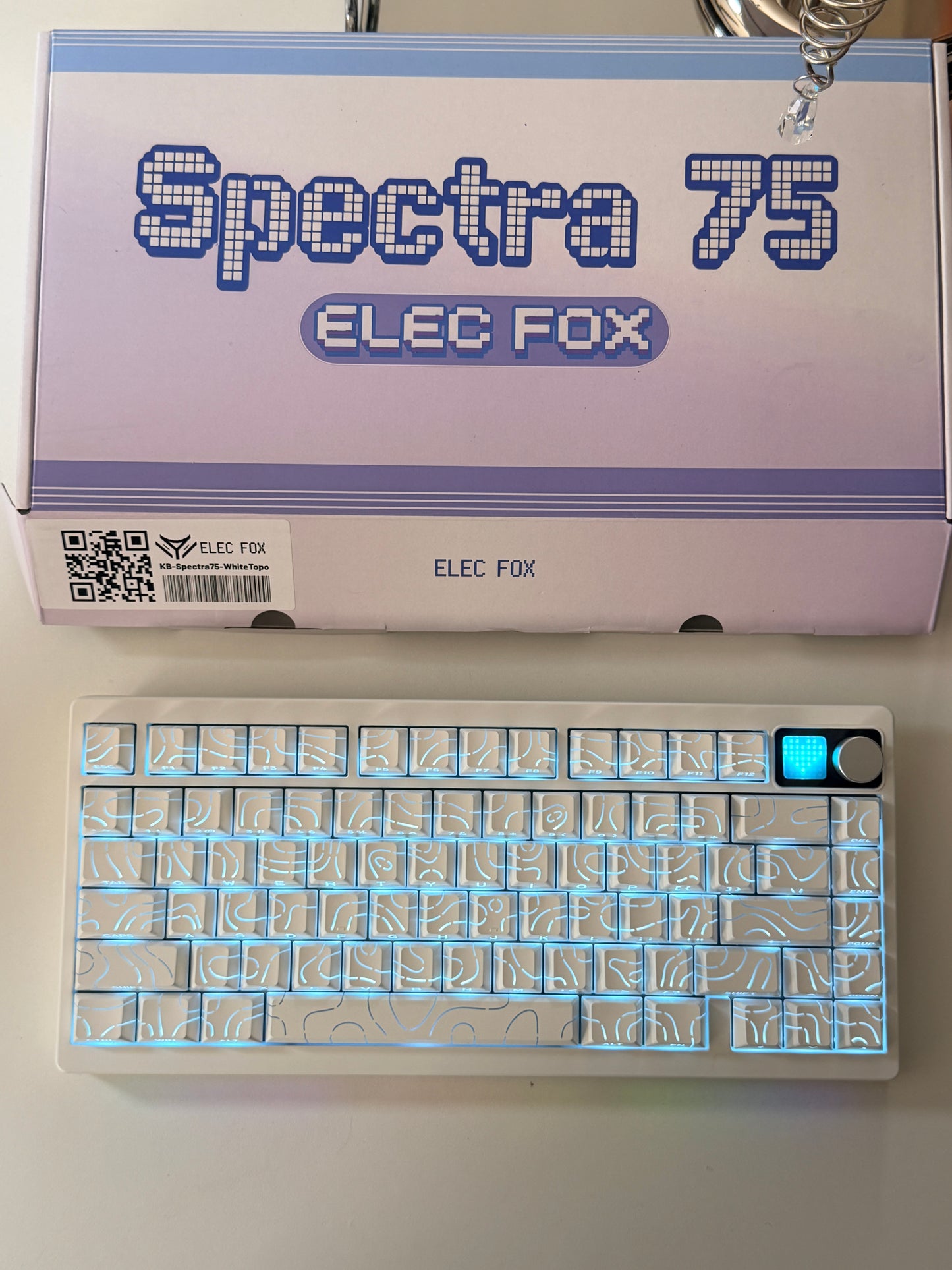 Unboxing ONLY 1 Instock ELECFOX SPECTRA75 Mechanical Gaming Keyboard Wireless RGB Backlight Dot Matrix Display