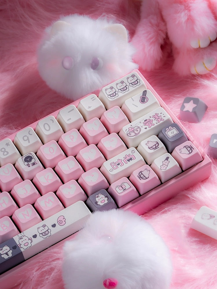 strawberryjam1986 pinky grey bunny mda profile Keycap