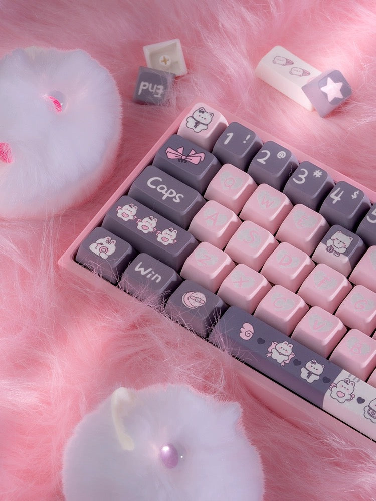 strawberryjam1986 pinky grey bunny mda profile Keycap