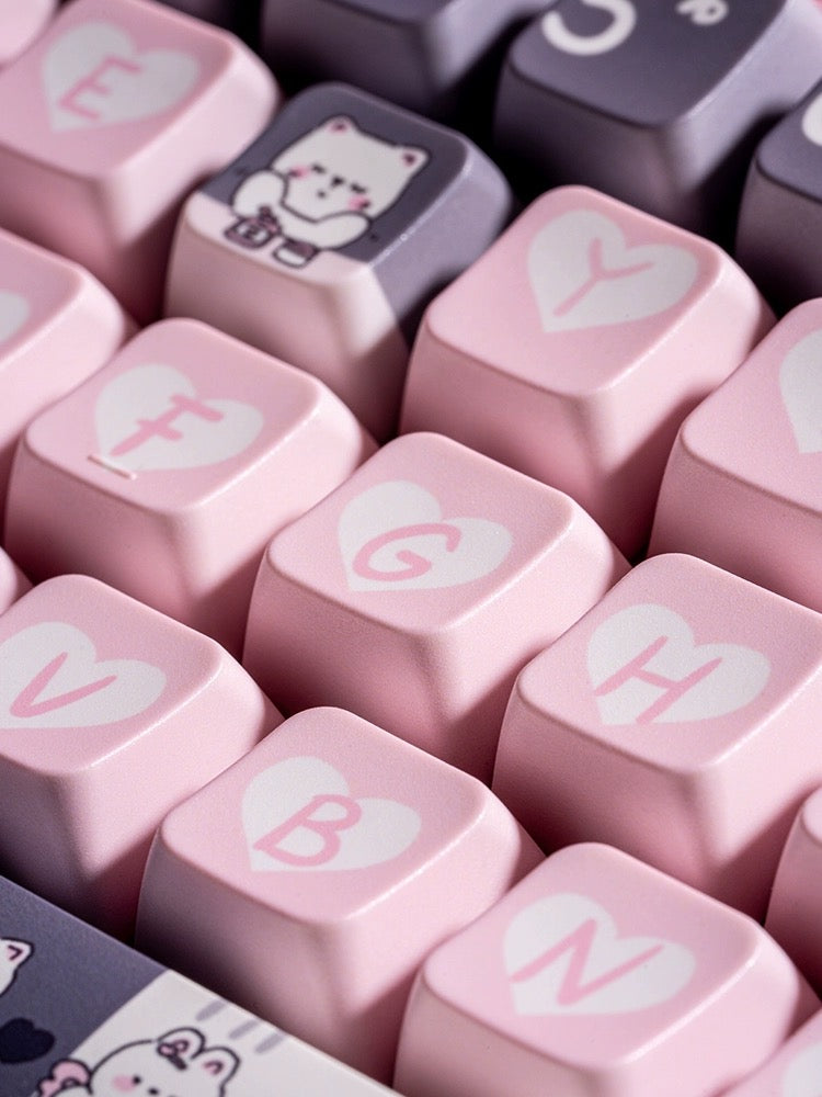 strawberryjam1986 pinky grey bunny mda profile Keycap