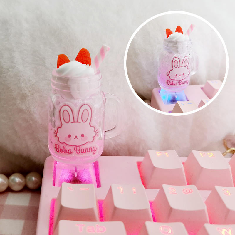 strawberryjam1986 icecream milkshake special drink bunny customized raisin keycap