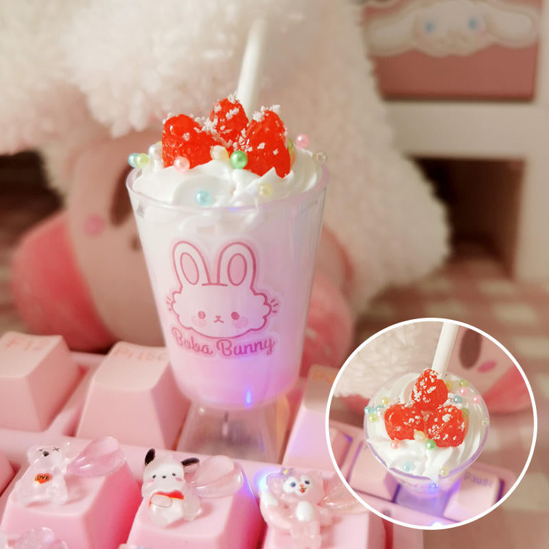 strawberryjam1986 icecream milkshake special drink bunny customized raisin keycap