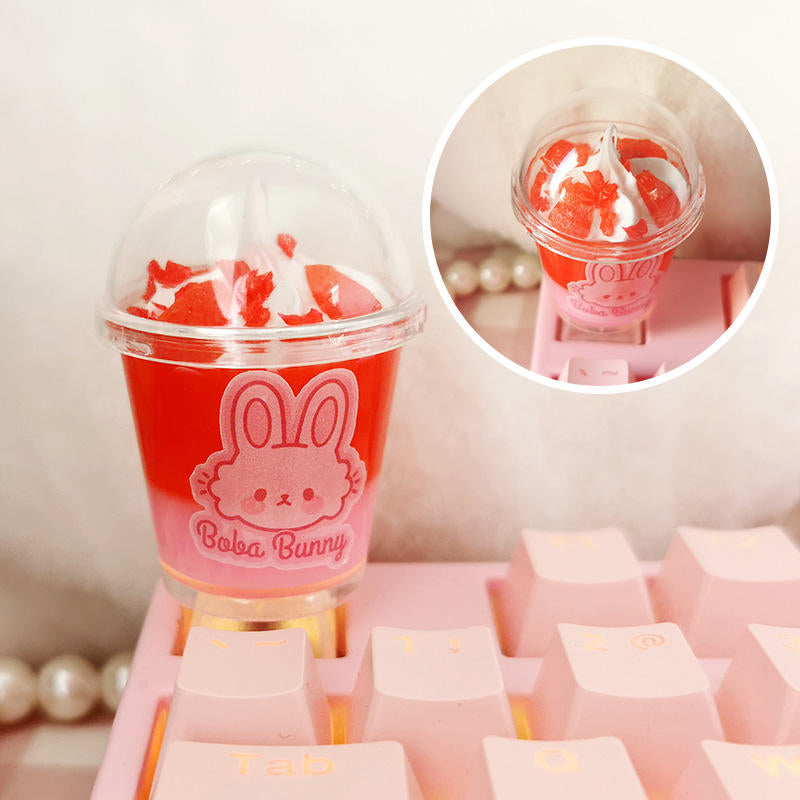 strawberryjam1986 icecream milkshake special drink bunny customized raisin keycap