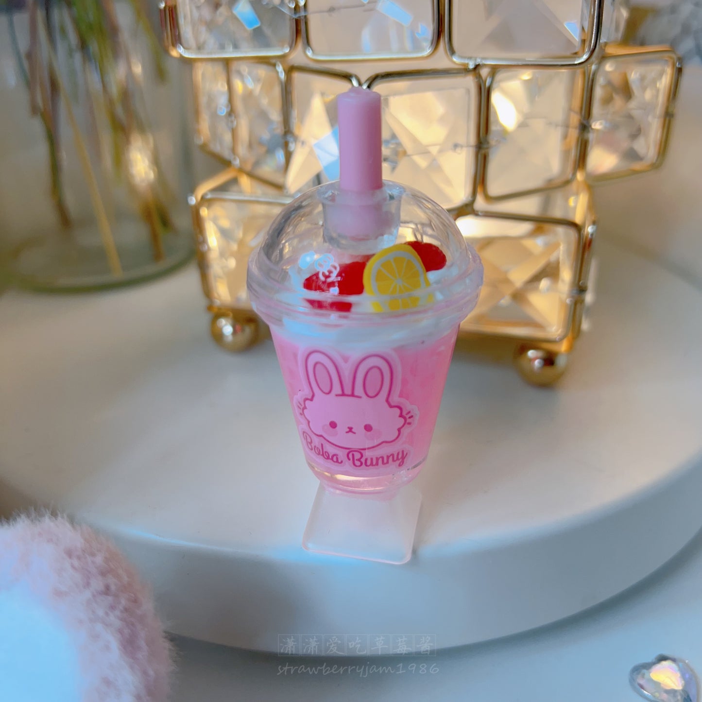 strawberryjam1986 icecream milkshake special drink bunny customized raisin keycap