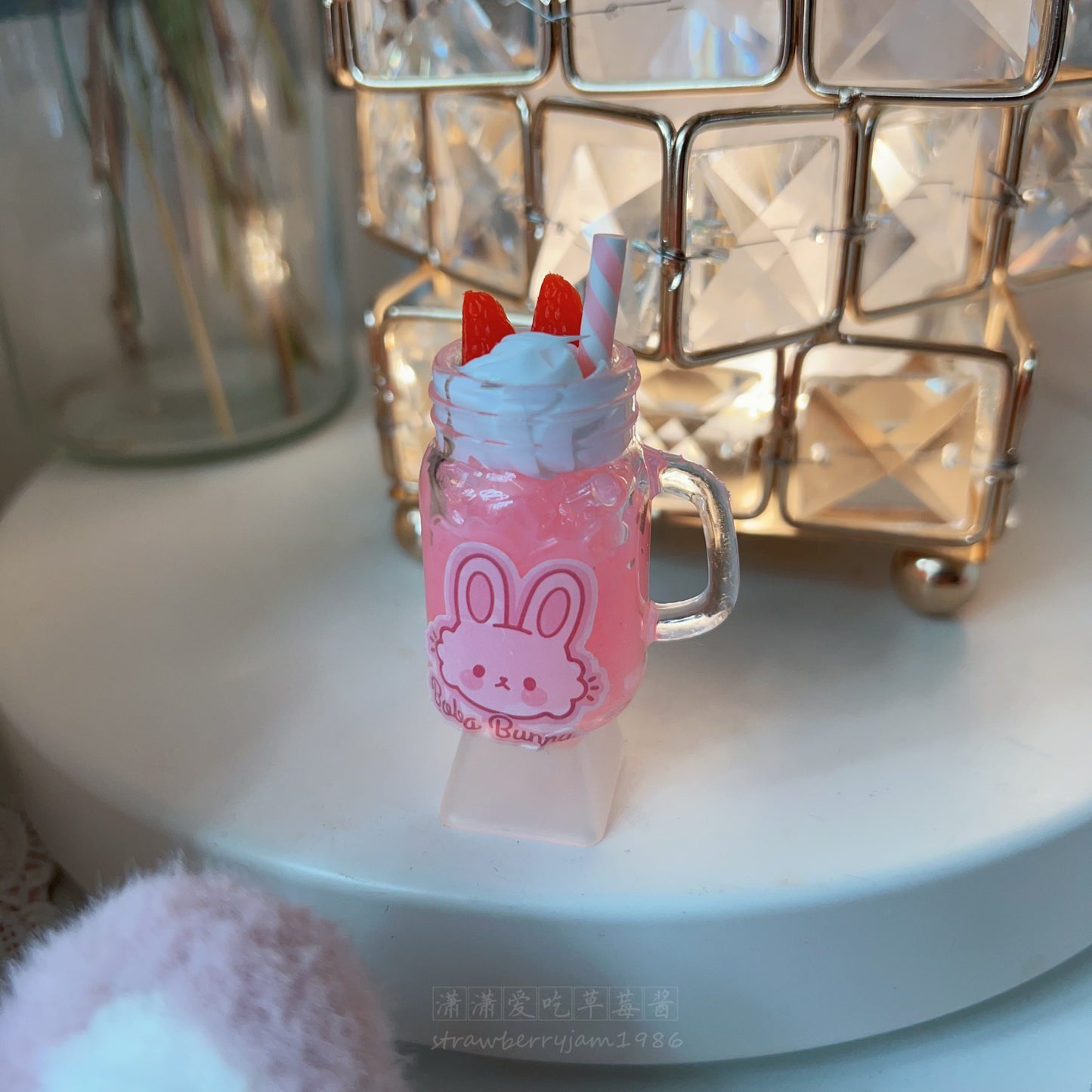 strawberryjam1986 icecream milkshake special drink bunny customized raisin keycap