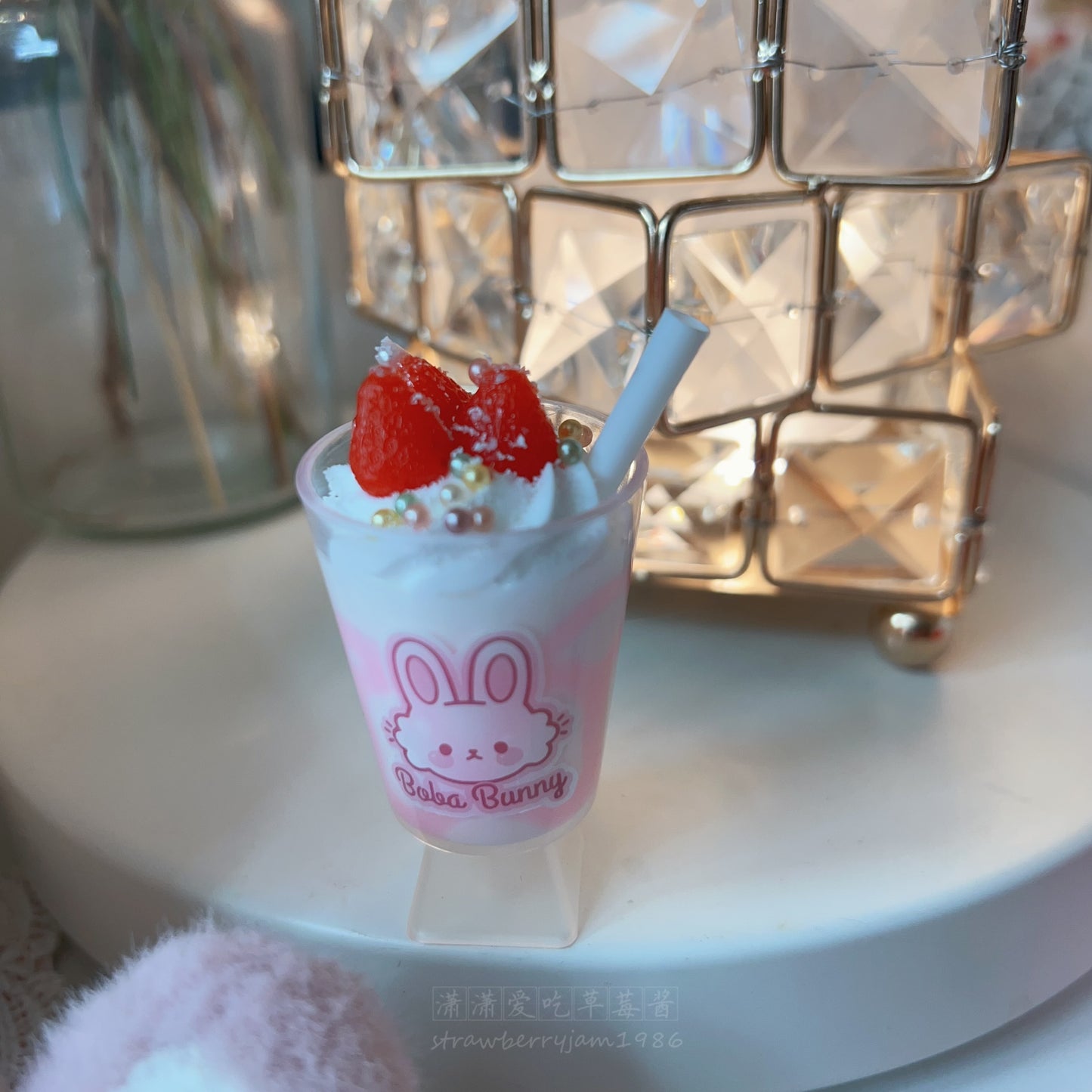 strawberryjam1986 icecream milkshake special drink bunny customized raisin keycap