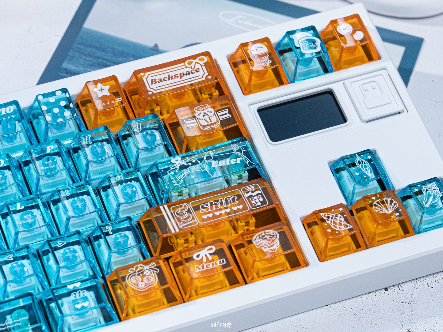 #0226 Orange Sea Keycaps designed by Endless Lab (not including keyboard)