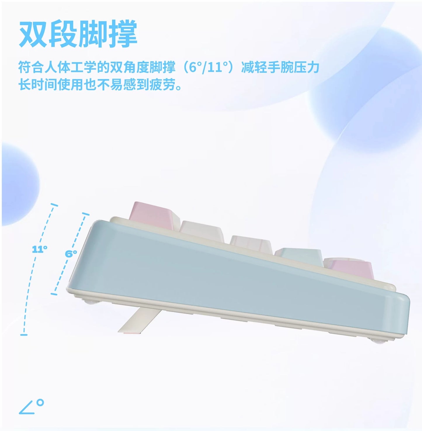 UR65 Blue/Pink/Red Mechanical Customized Keyboard (Tri-mode Gasket Hot Swap RGB Support QMK/VIA)