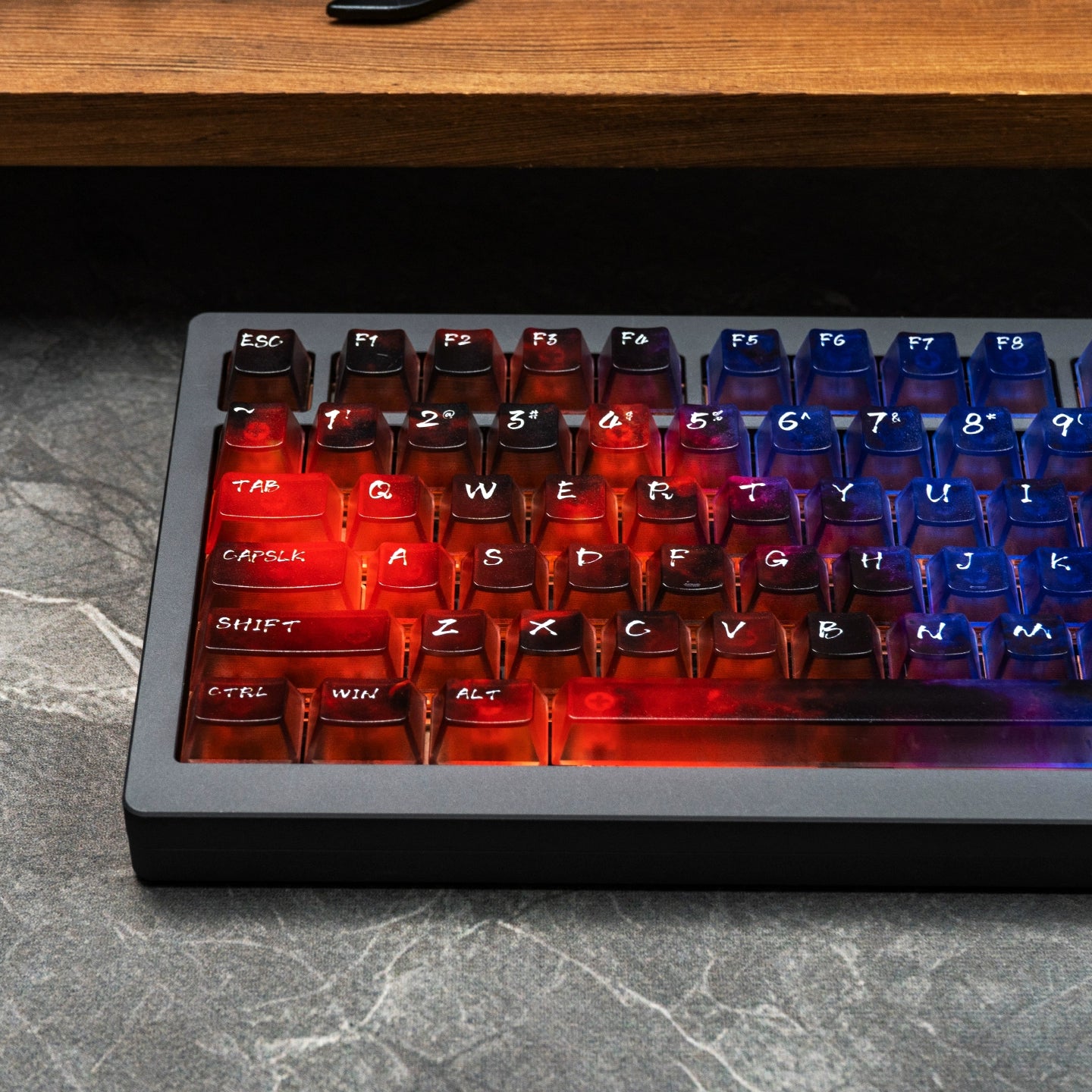 #0214 Neon/Universe/Star Gradually Change Foggy Matte Keycap（not including keyboard）