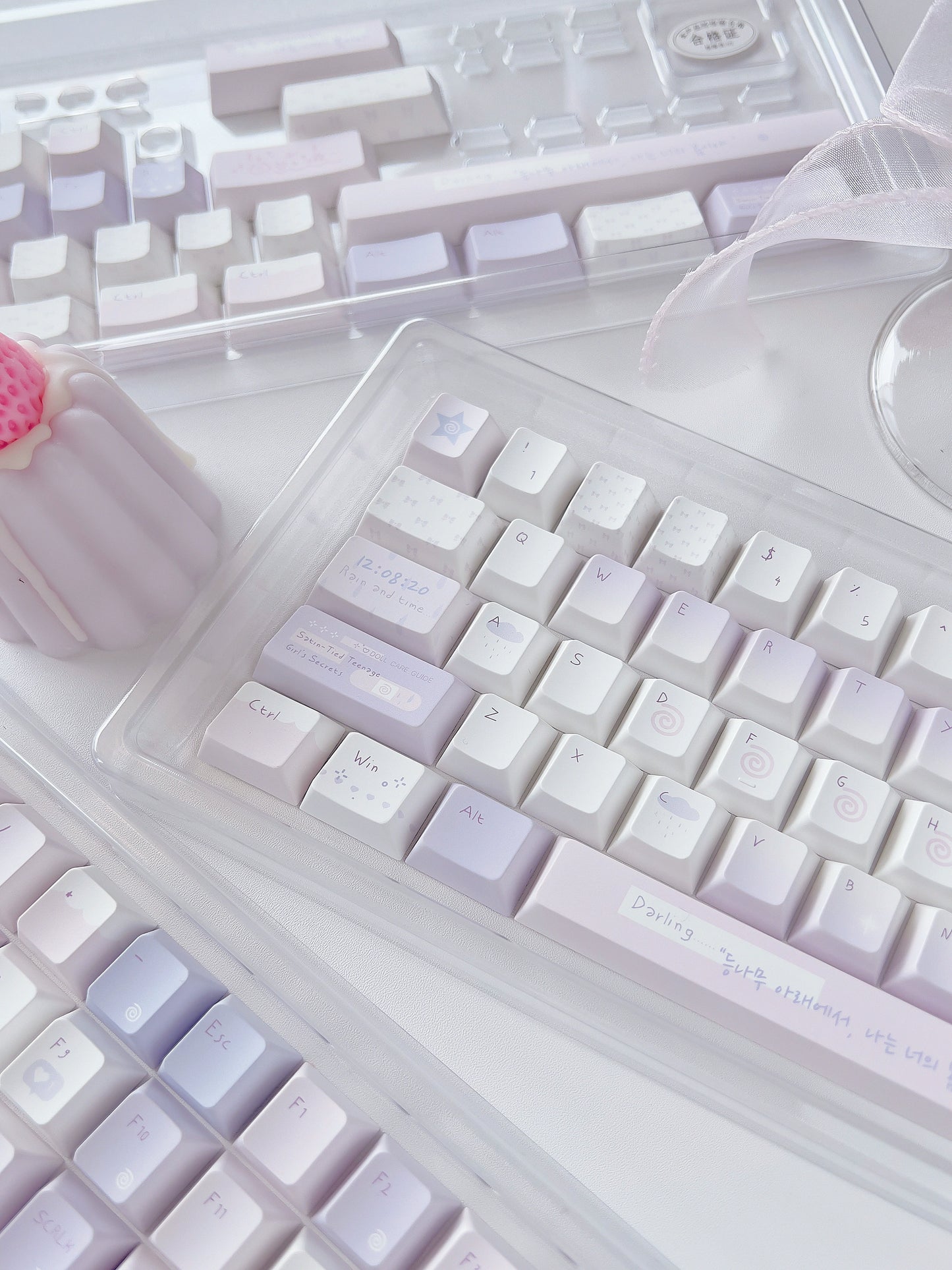 #0223 Pale Purple Addiction Cute Keycap Designed By Bluebird （not including keyboard）