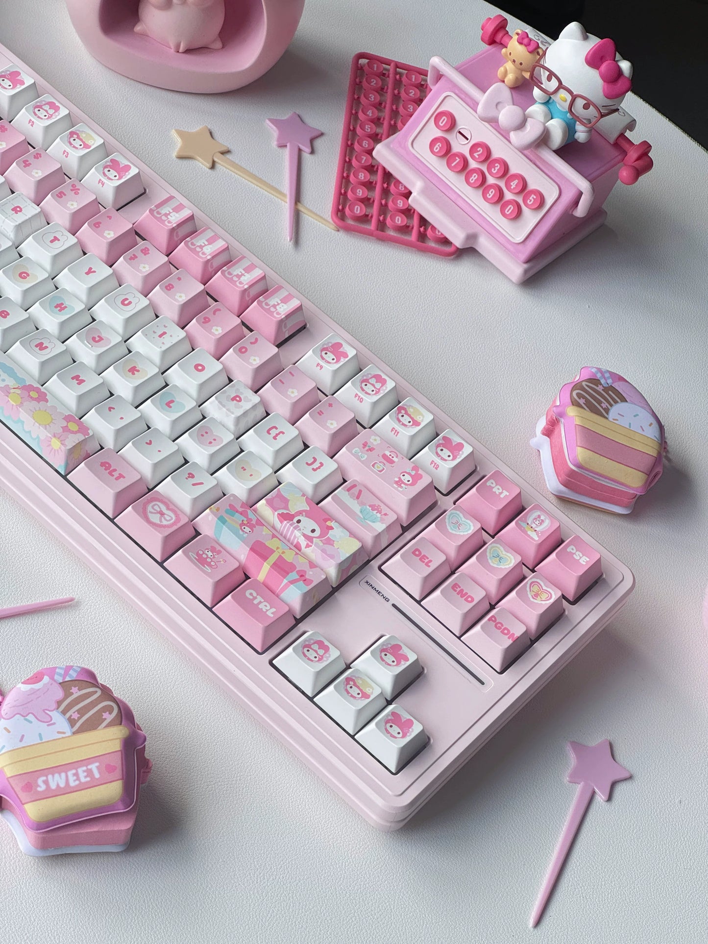 #0254 Melody Pink Cute Keycap (not including keyboard)