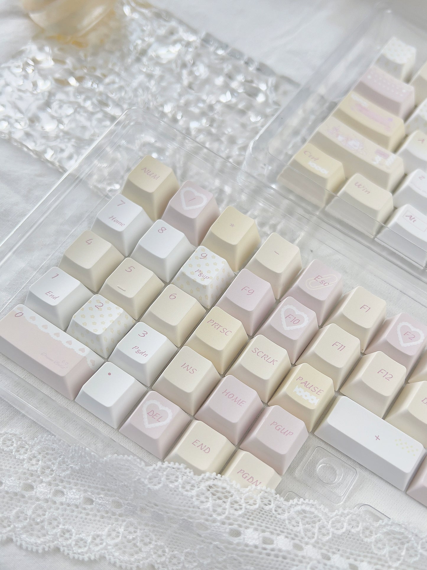 #0217 Summer Dream Fresh Cute Ballet Yellow Pink Keycap Designed By Bluebird(not including keyboard)