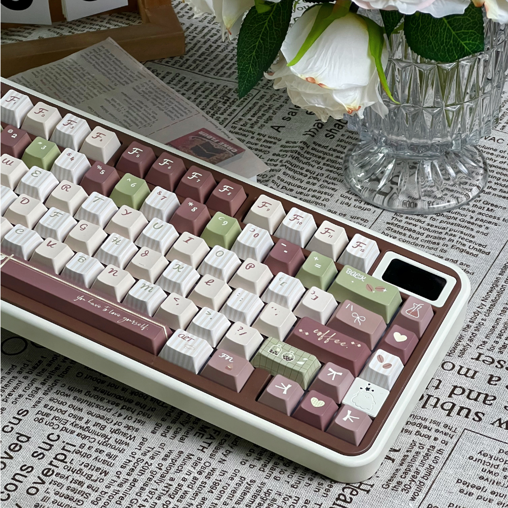 #0172 Matcha Latte Green Coffee Keycap Cherry Profile