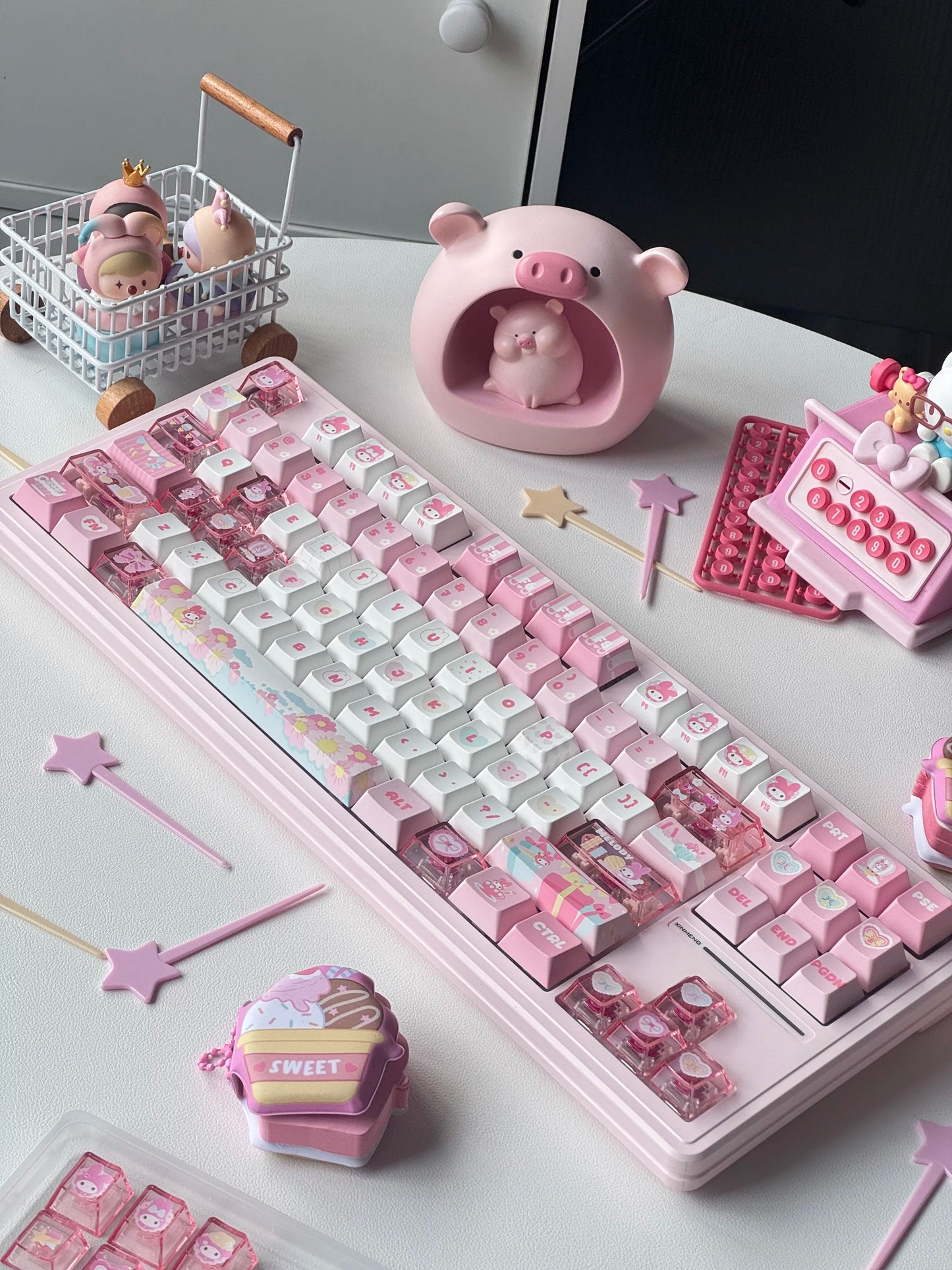 #0254 Melody Pink Cute Keycap (not including keyboard)