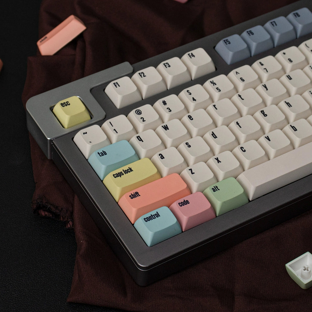 Vintage Beige Mint Candy Canvas Keycap 133 Key XDA Profile Mechanical Keyboard Keycaps