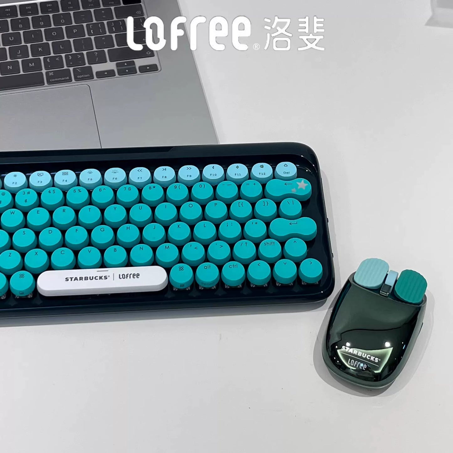 Lofree DOT Coffee Theme Mechanical Keyboard Set For Windows/Mac Tablet Office Bluetooth