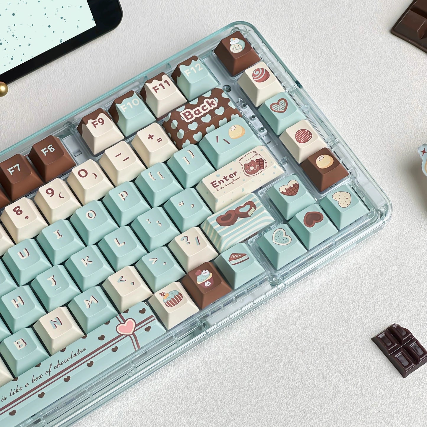 012 Mint Chocolate Keycaps Cherry Profile