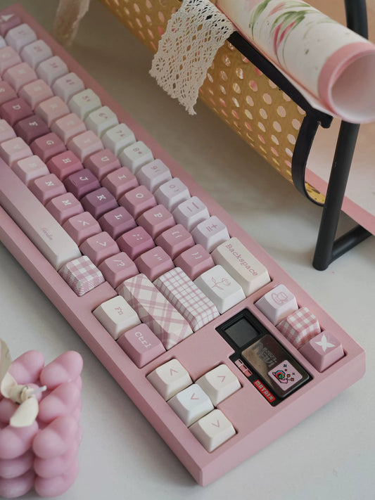 014 Lovely Pastel Pink Dusty Rose Bean Paste Cherry Profile Keycap