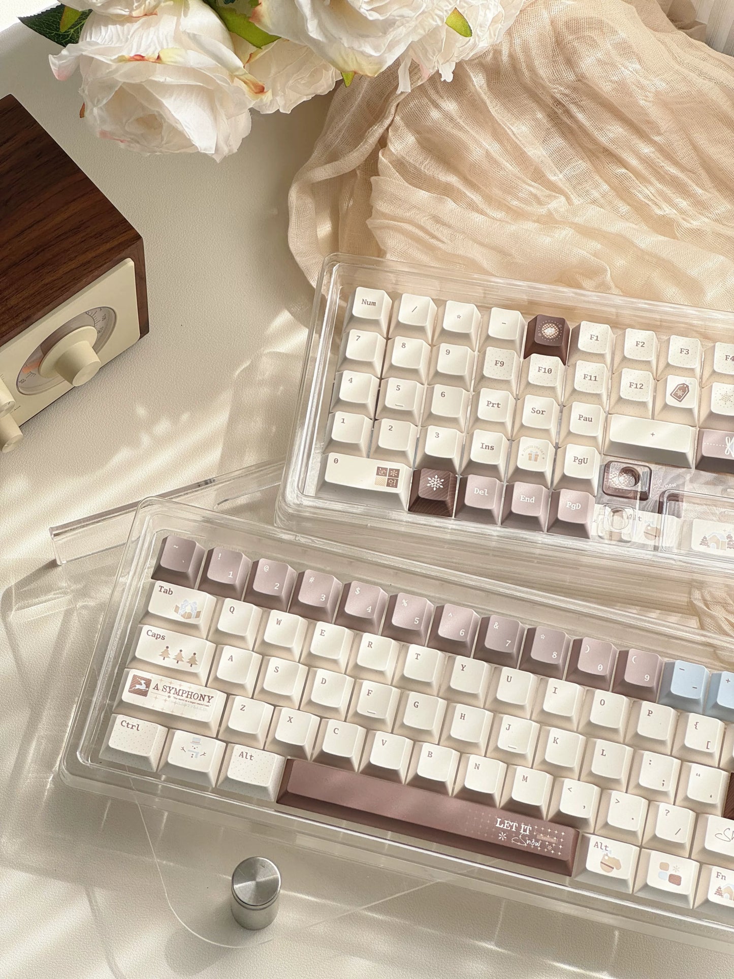 #0275 Snow Chestnut House Blue Coffee Light Saturated Colors Keycap Cherry Profile Designed By MoCoo