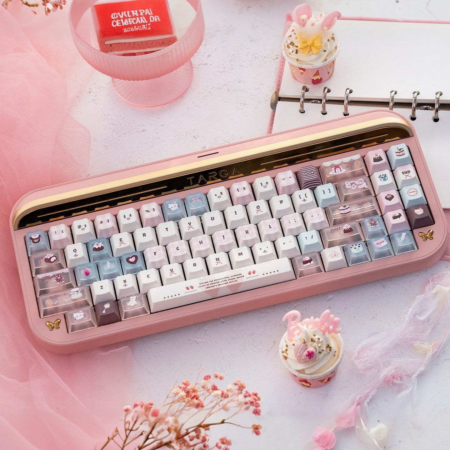 #0257 Velvet Strawberry Mint Chocolate Keycap Cherry/moa Profile(Not including keyboard)