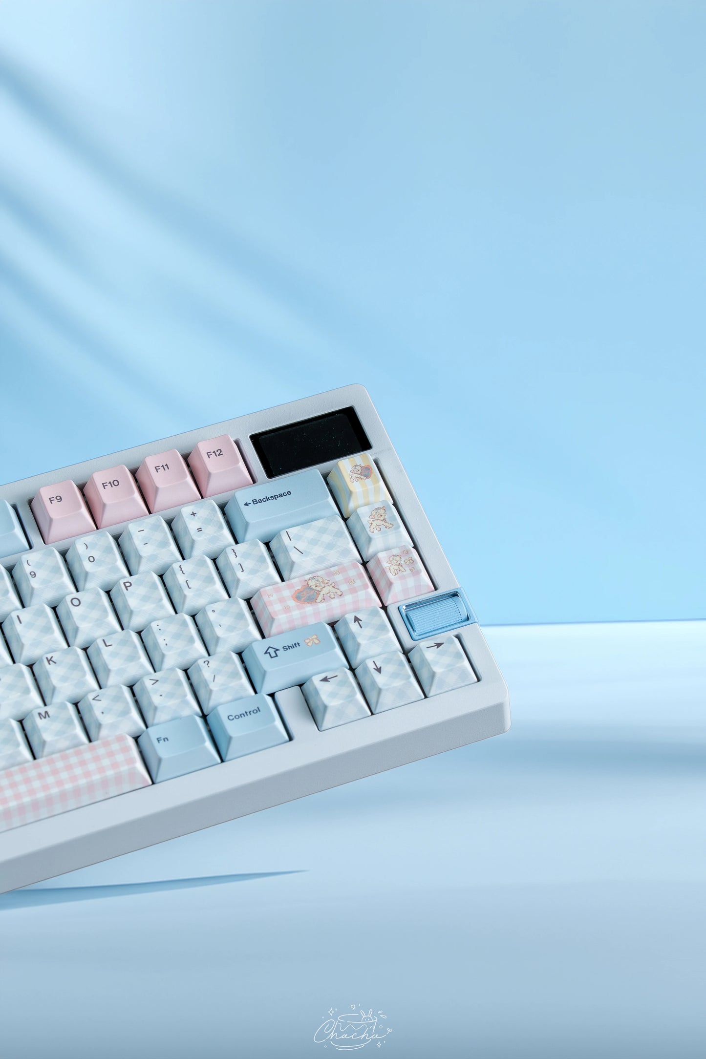 #0260 Pale Blue Pink Sweet Sheep Dream Cherry Profile Keycap Set Designed By Keyria Labs (not Including Keyboard)