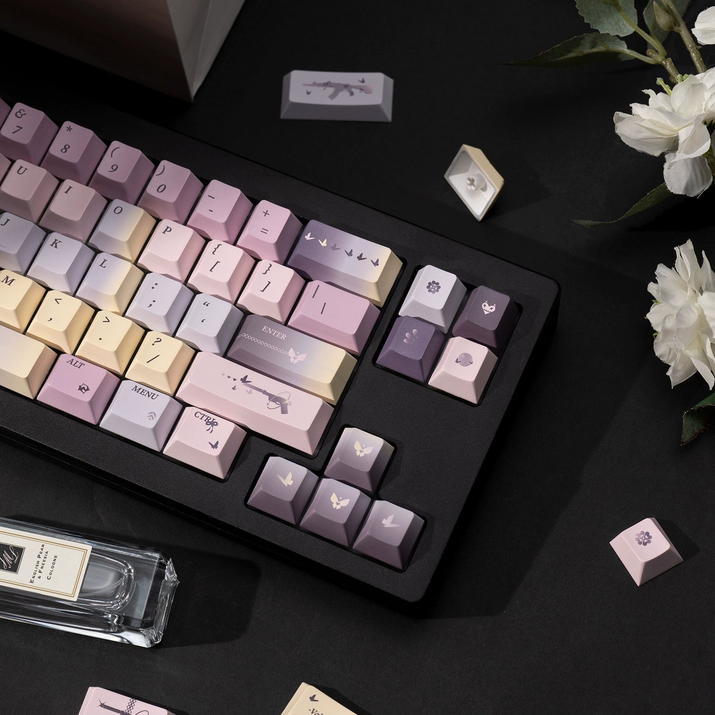 032 Twilight Butterfly Cherry Profile Keycaps 149 Keys