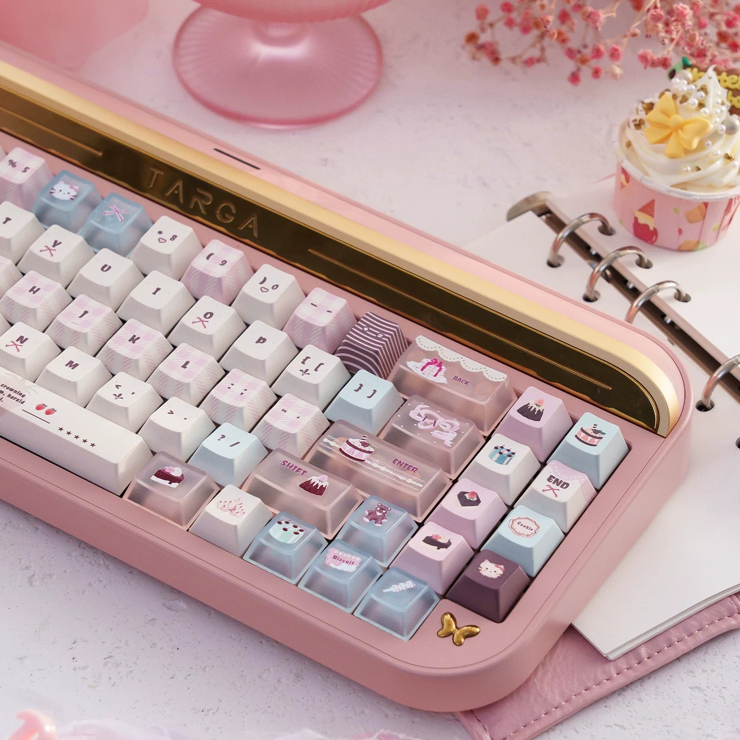 #0257 Velvet Strawberry Mint Chocolate Keycap Cherry/moa Profile(Not including keyboard)