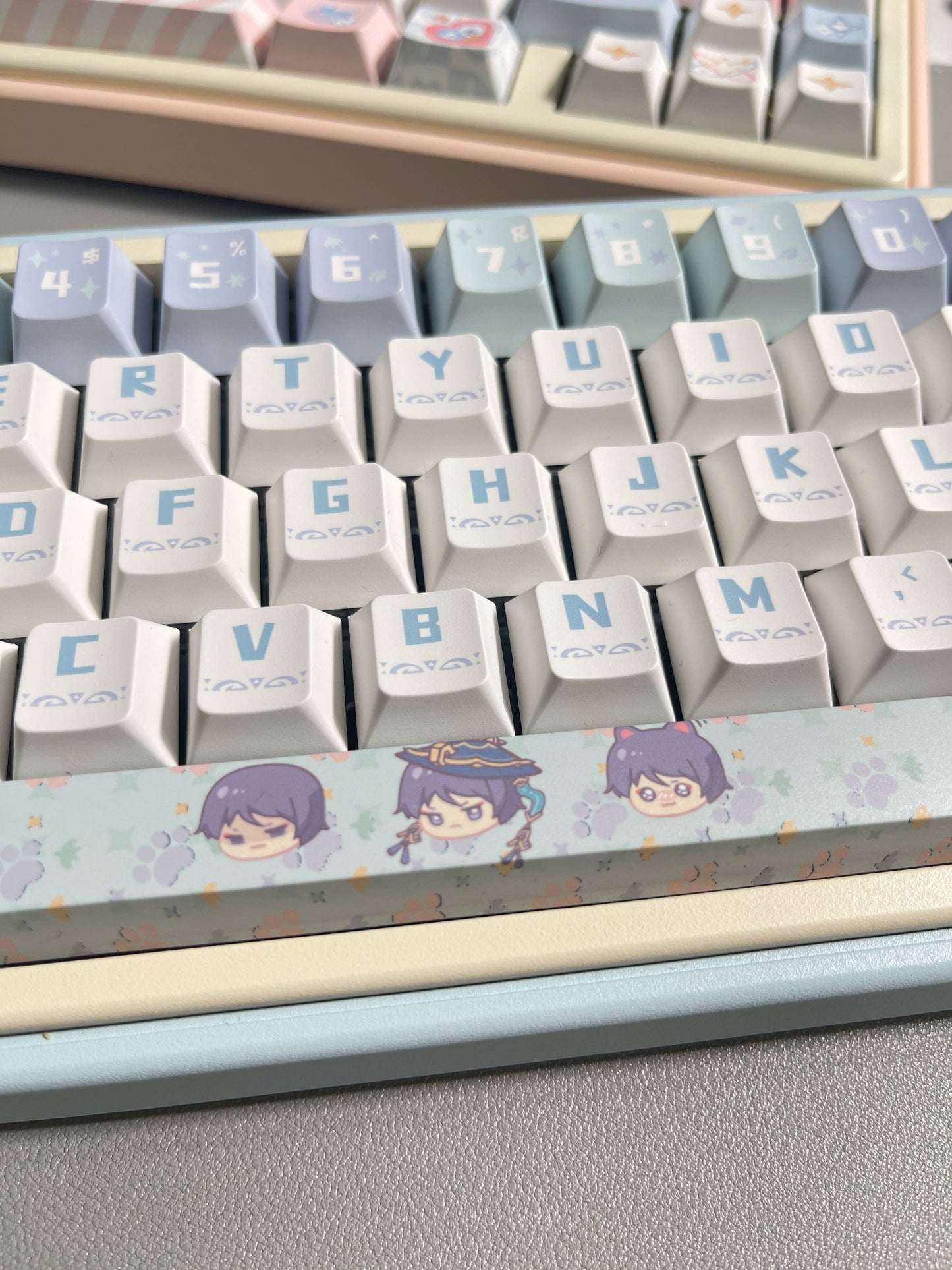 110 Sigewinne /wanderer /Chopper Keycap Cute Pastel Pink Blue Yellow Keycaps