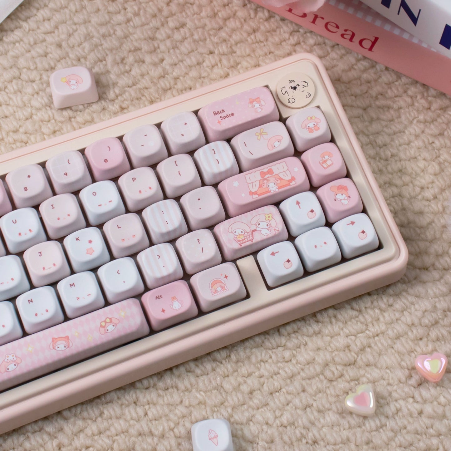 #0237 Melody Theme Pink Keycaps Designed By URE