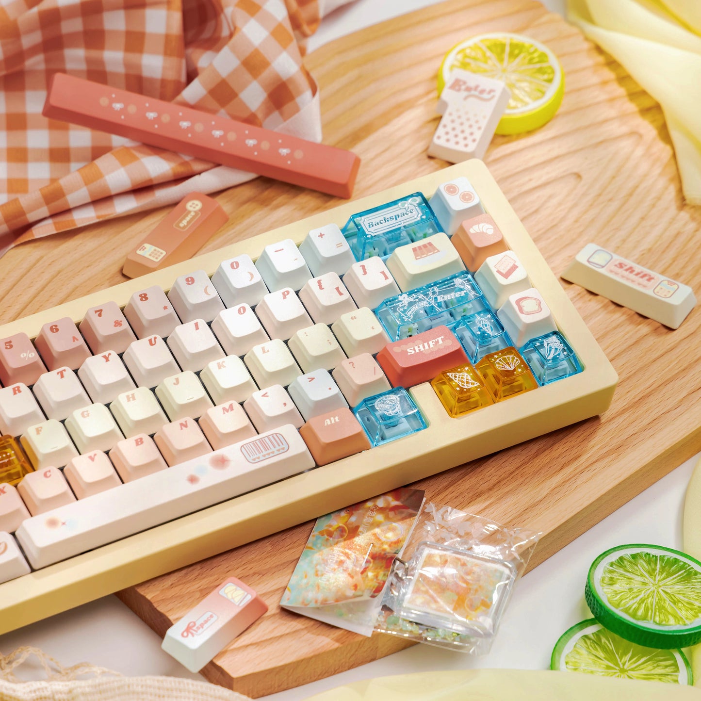 #0226 Orange Sea Keycaps designed by Endless Lab (not including keyboard)