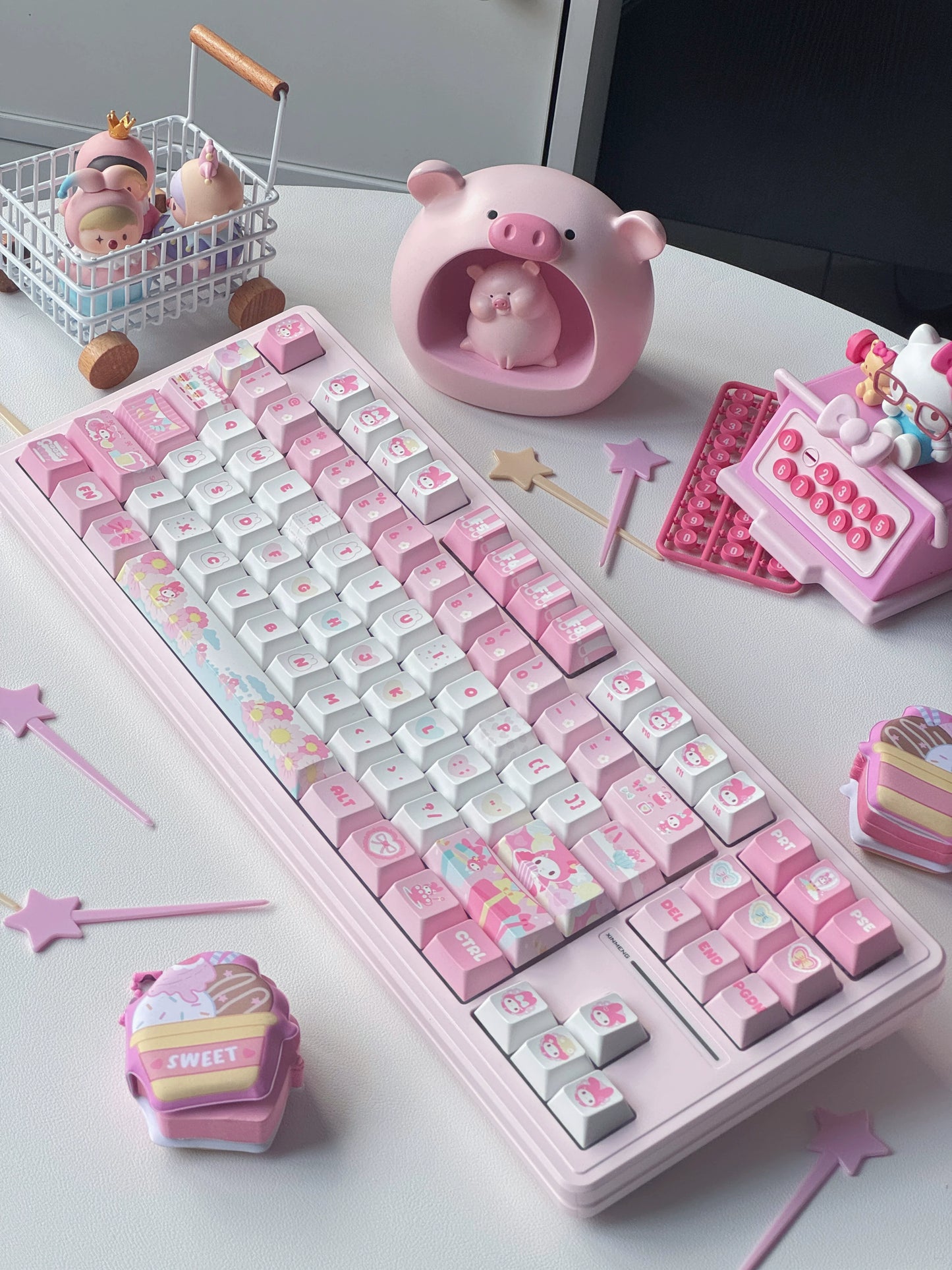 #0254 Melody Pink Cute Keycap (not including keyboard)