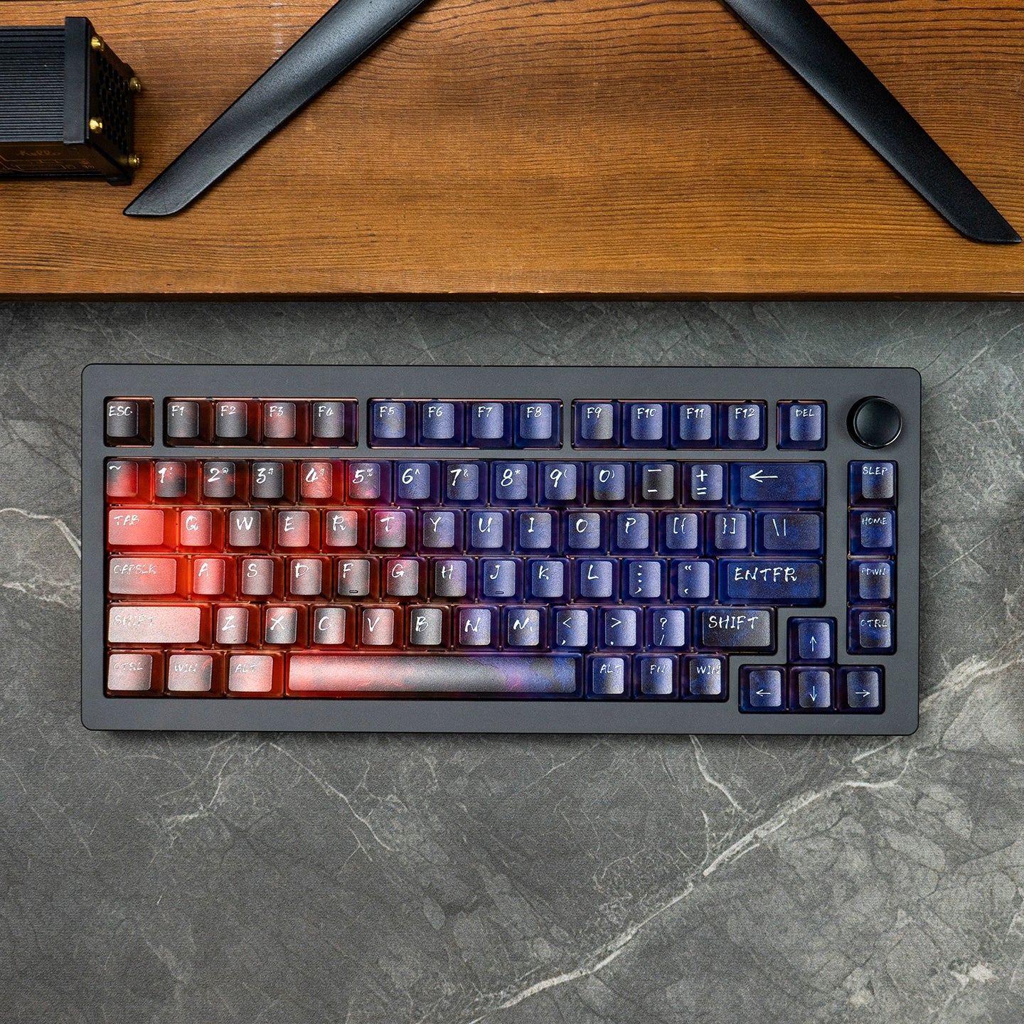 #0214 Neon/Universe/Star Gradually Change Foggy Matte Keycap（not including keyboard）