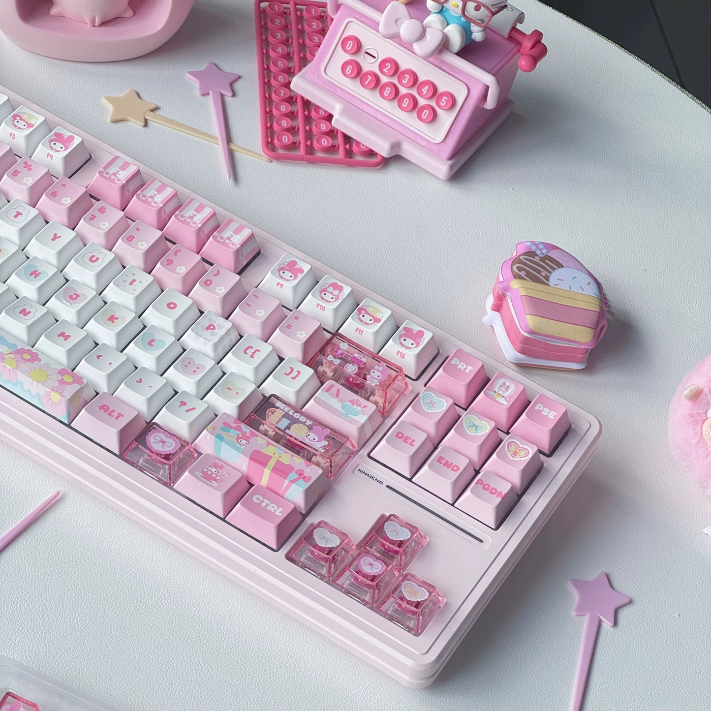 #0254 Melody Pink Cute Keycap (not including keyboard)