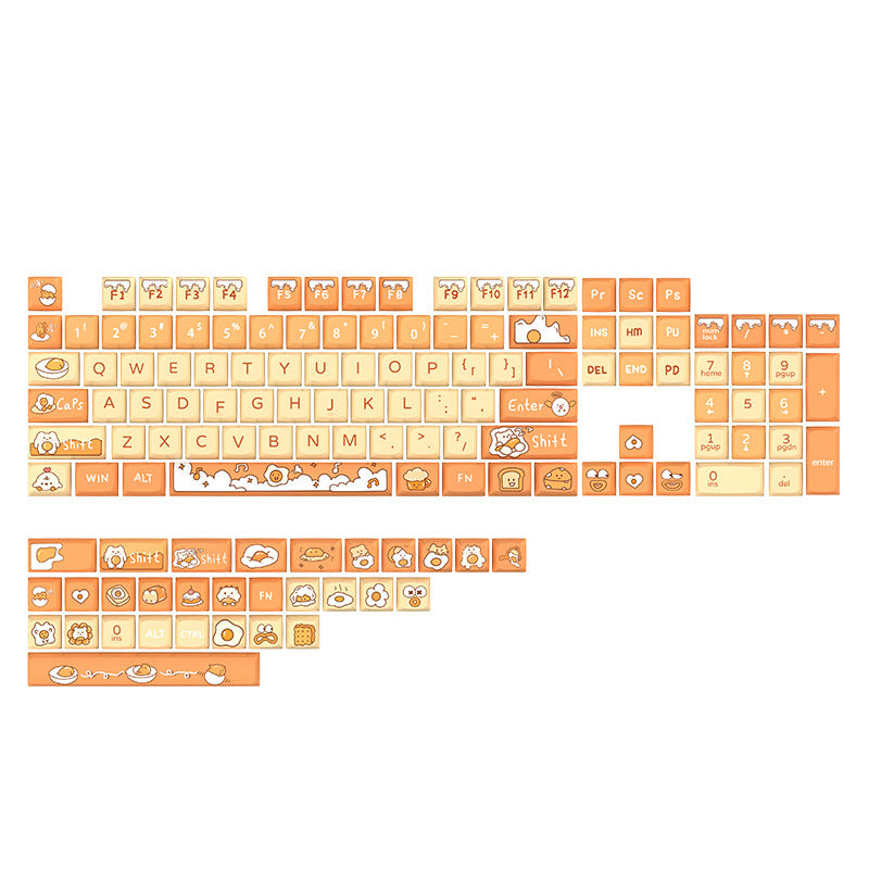 strawberryjam1986 cute fried egg theme keycap XDA profile keycap set