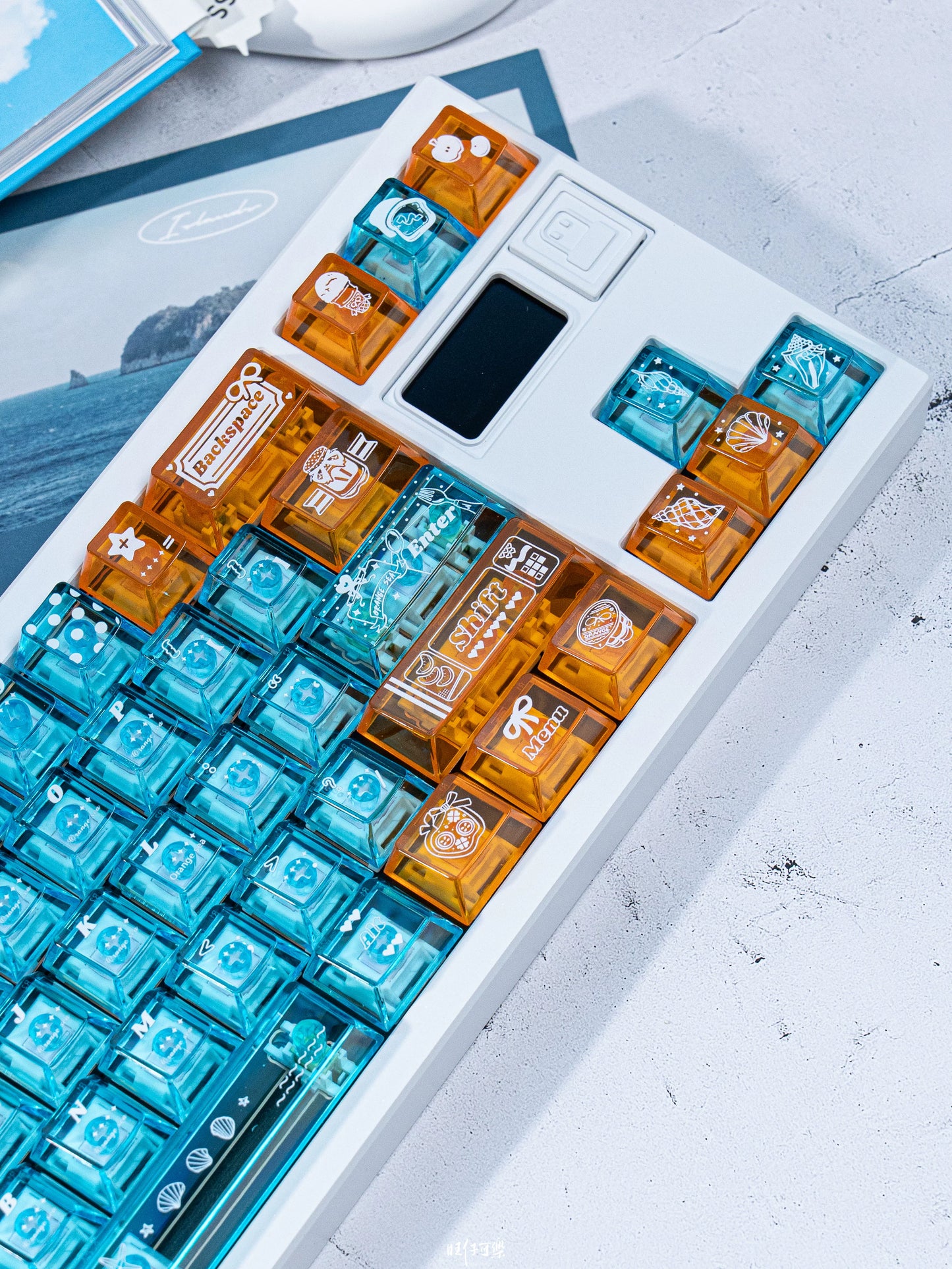 #0226 Orange Sea Keycaps designed by Endless Lab (not including keyboard)