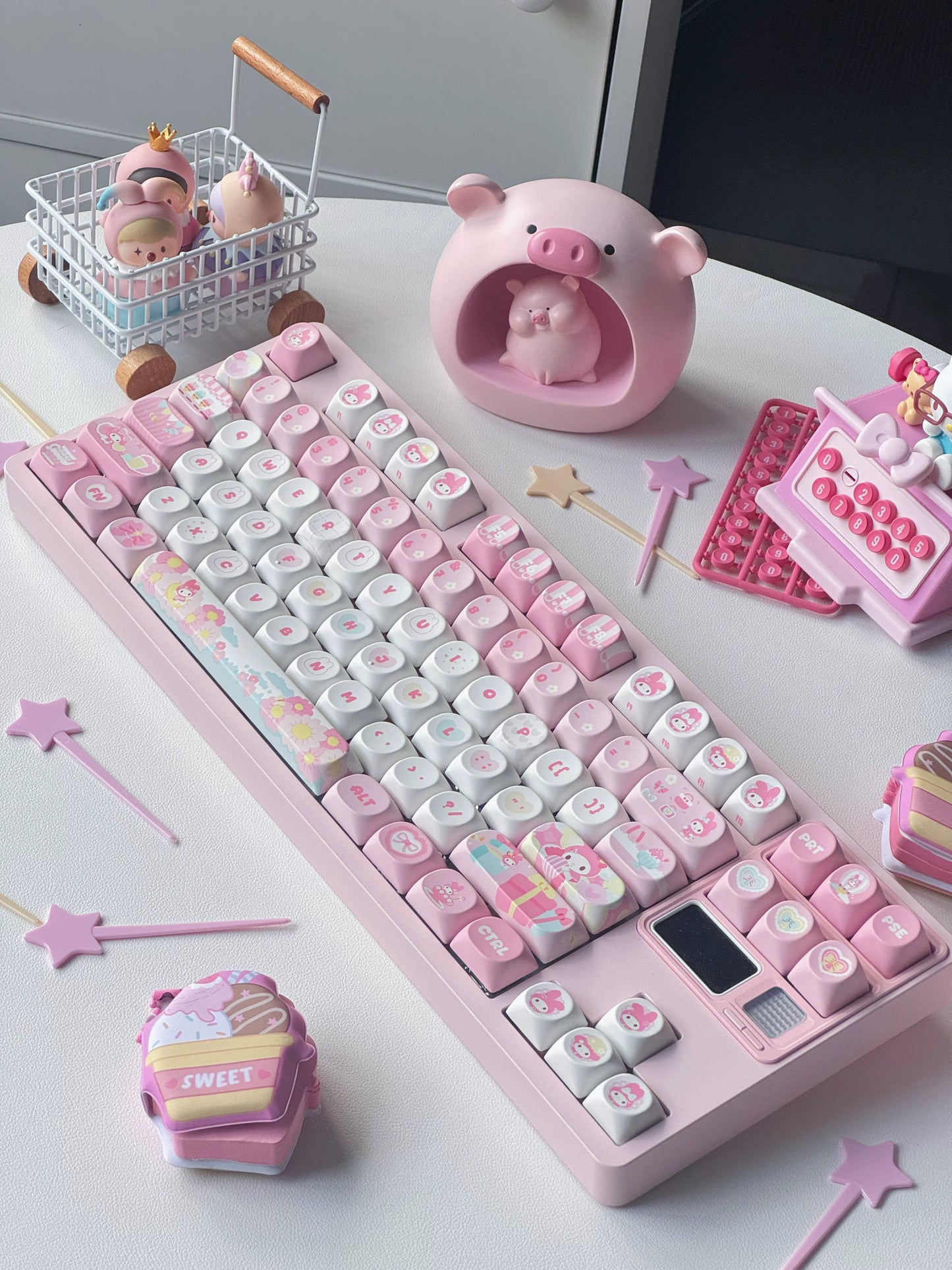 #0254 Melody Pink Cute Keycap (not including keyboard)