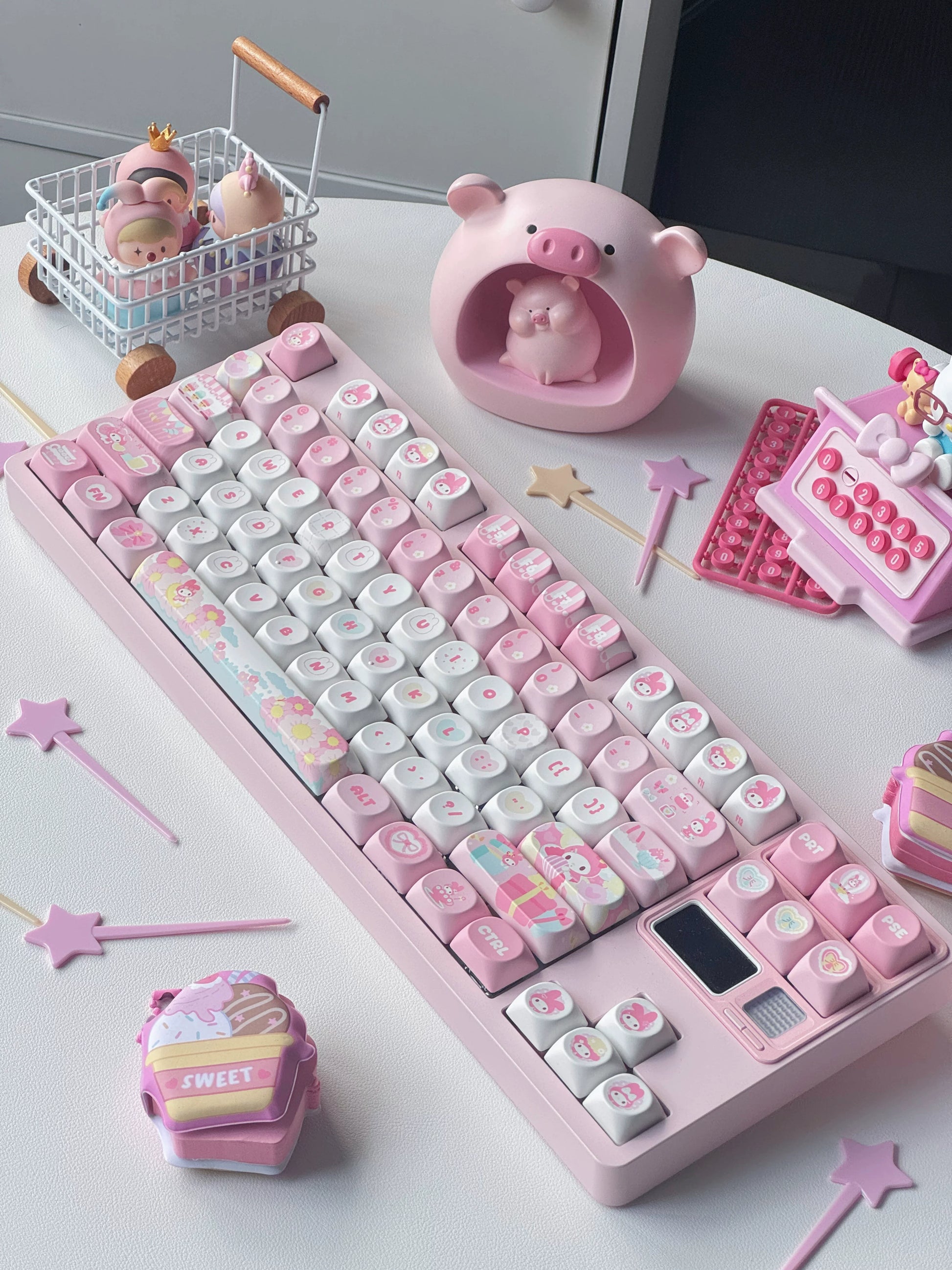 0254 Melody Pink Cute Keycap (not including keyboard) – STRAWBERRYJAM1986