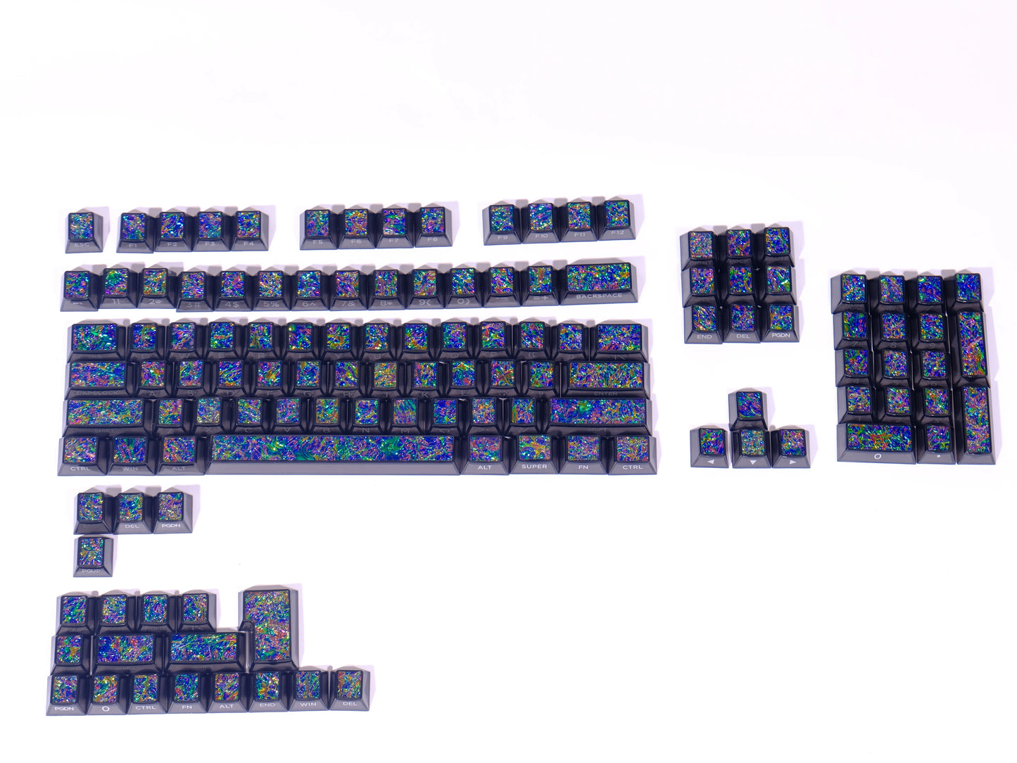 #0251Metal Paint Mixing Coated Keycap Cherry Profile (Not including keyboard)