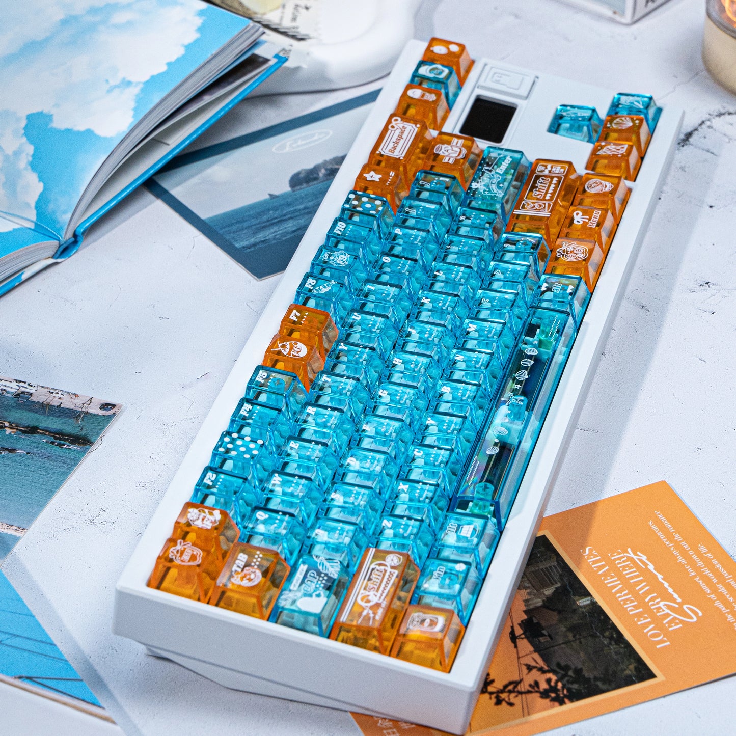 #0226 Orange Sea Keycaps designed by Endless Lab (not including keyboard)
