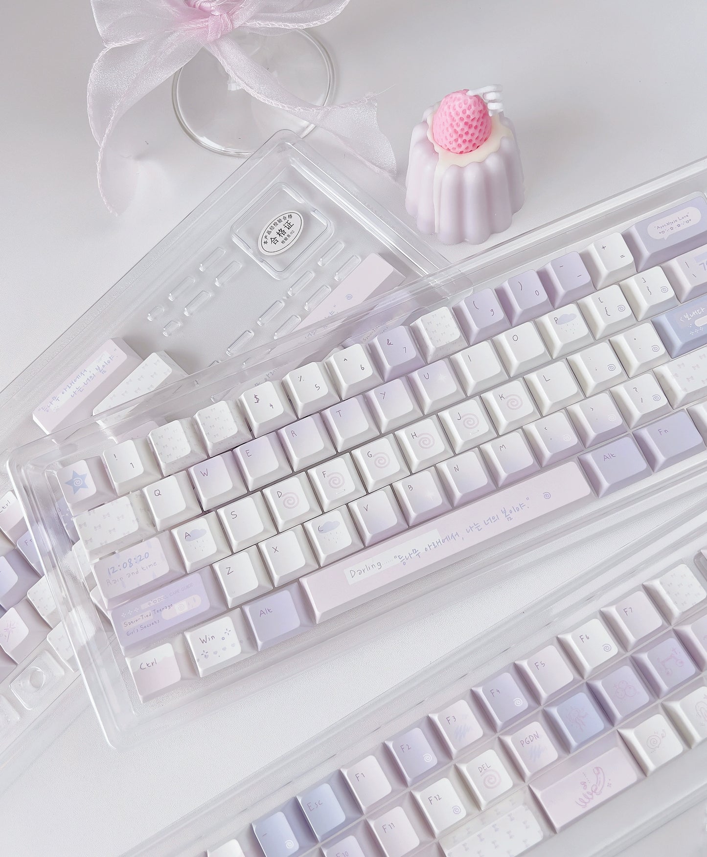 #0223 Pale Purple Addiction Cute Keycap Designed By Bluebird （not including keyboard）