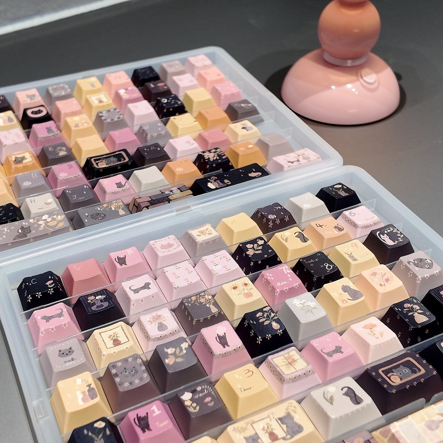 #0238 Catsgarden Cute Cat Keycap Cherry Profile (not Including Keyboard)