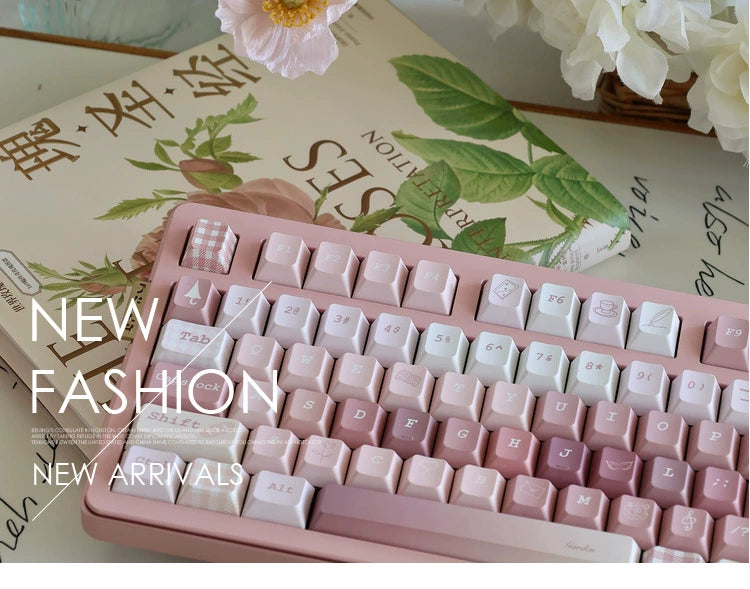 014 Lovely Pastel Pink Dusty Rose Bean Paste Cherry Profile Keycap