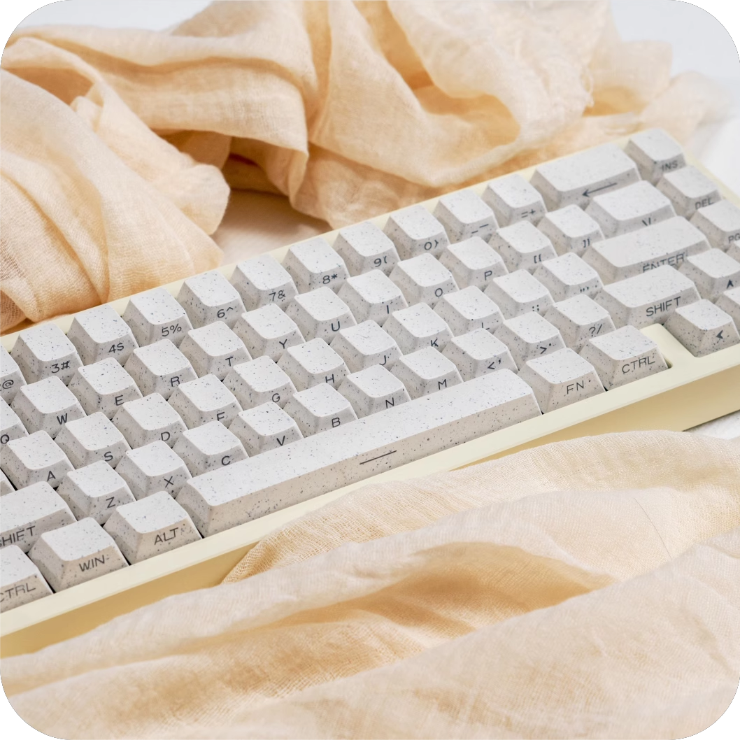 019 Beige Grain recovery 131 keys cherry profile side print keycaps