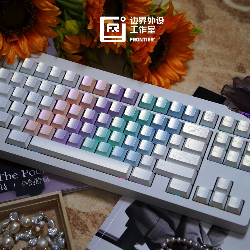 #0253 Symphony Pearl Shade Keycap Cherry Profile PBT1.7 Thickness Designed By FRONTIER