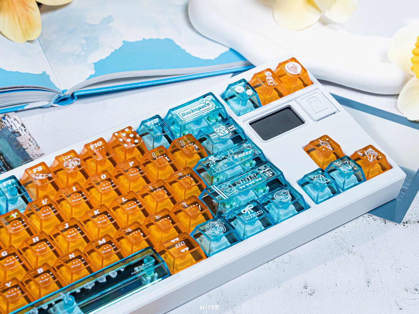 #0226 Orange Sea Keycaps designed by Endless Lab (not including keyboard)