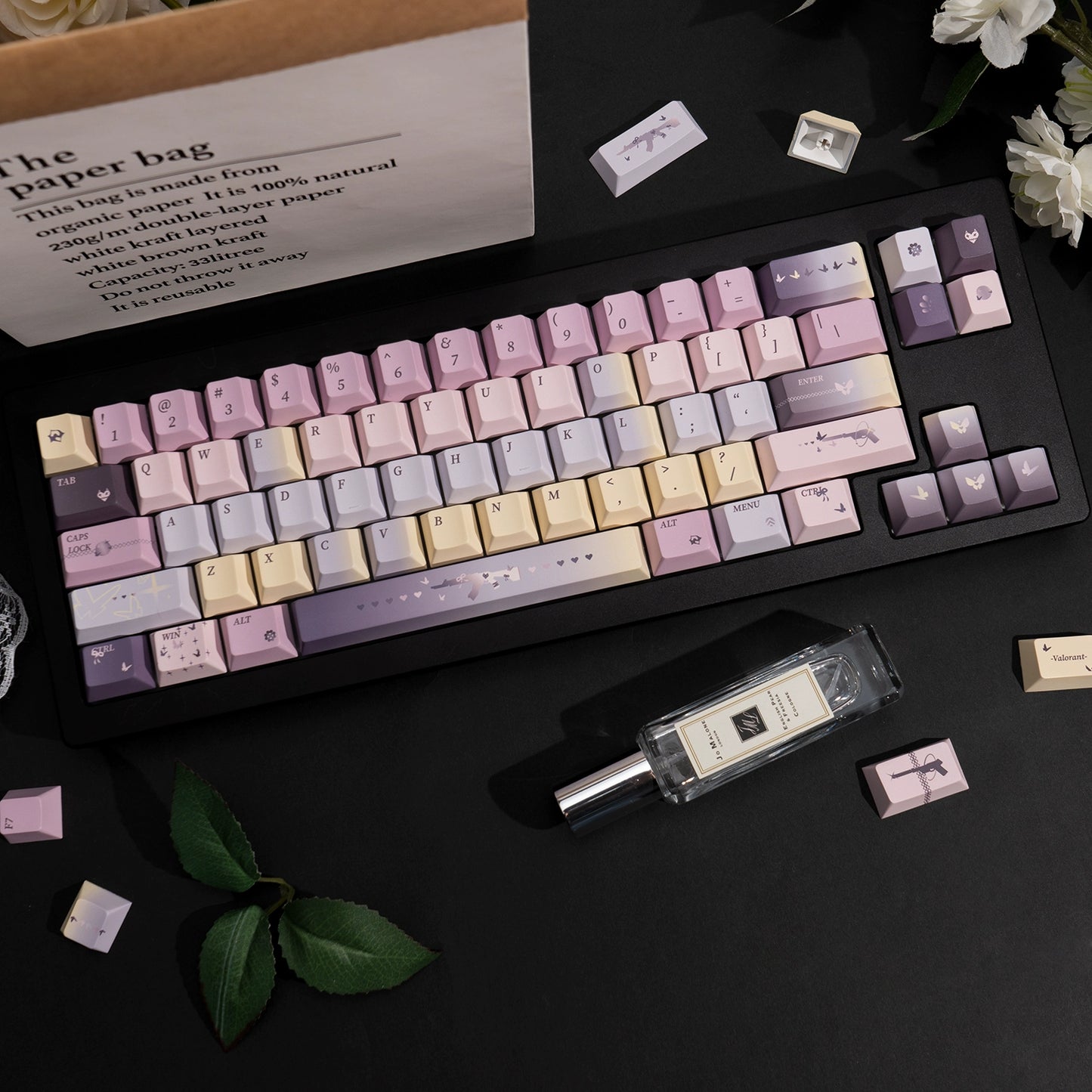 032 Twilight Butterfly Cherry Profile Keycaps 149 Keys