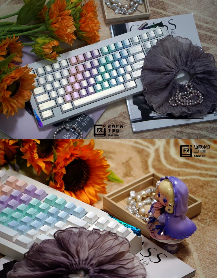 #0253 Symphony Pearl Shade Keycap Cherry Profile PBT1.7 Thickness Designed By FRONTIER